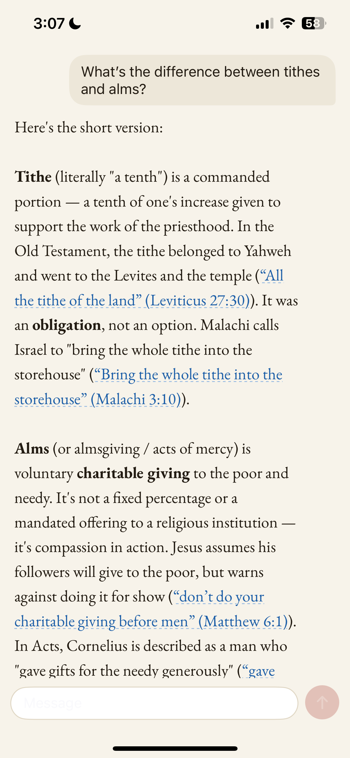 Asking a question in Sojourn