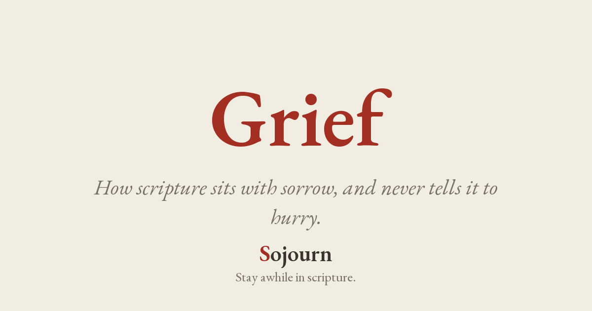 Grief, a Bible study from Sojourn