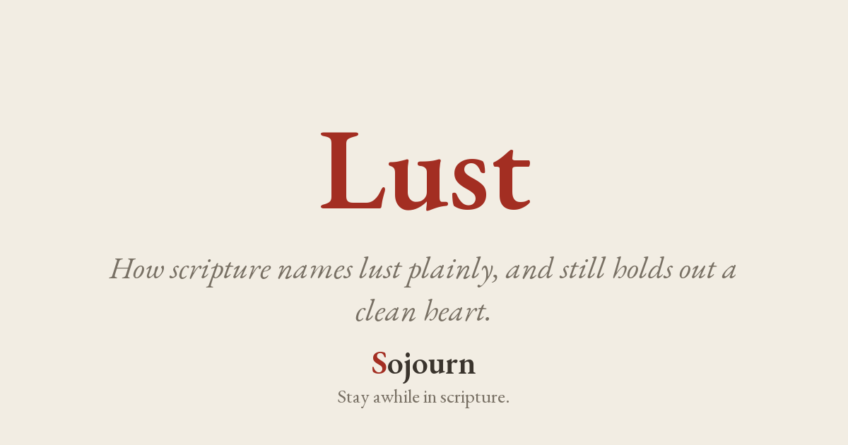 Lust, a Bible study from Sojourn